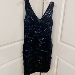 Elegant Black and Blue Women's Dress